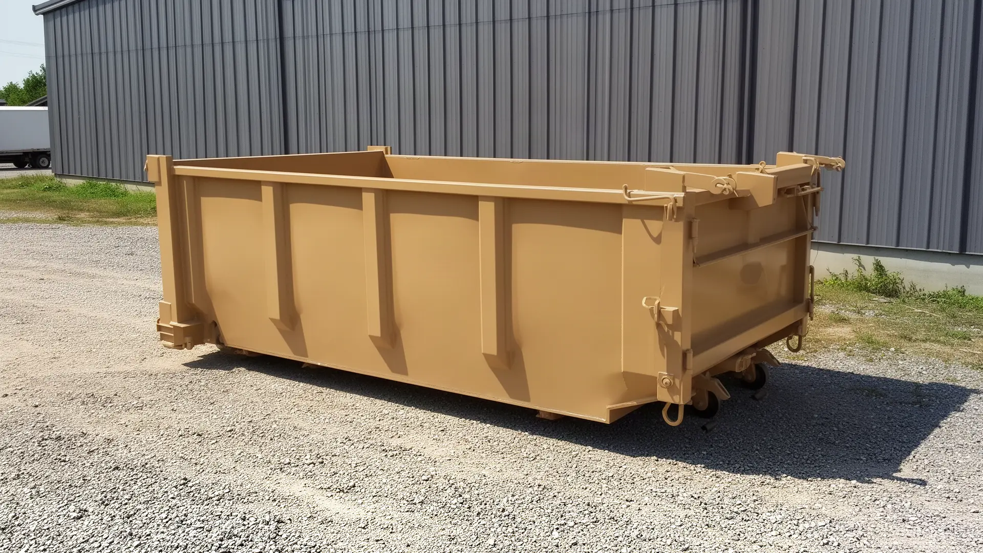 Roll-off dumpster from McQueen & Stafford Dumpster Rental in Dallas, TX